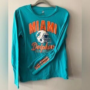 NFL Miami Dolphins Kids XL 18/20 Long Sleeve Game Day Shirt